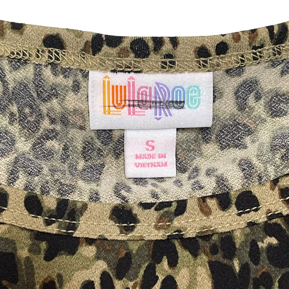 LuLaRoe Womens Debbie Dress Size Small Multi-Color Geometric Print Stretch LS - Picture 4 of 5